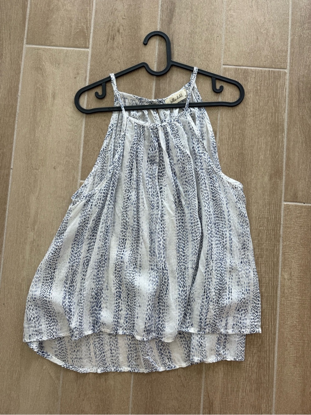 Bella Dahl White & Navy Halter-Style Women’s Top